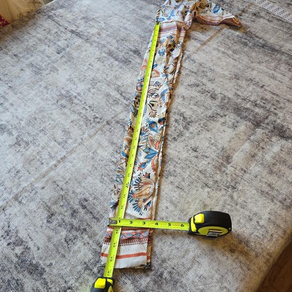 Shein Crop Top Womens Extra Small Multicolor Boho Print Tie Front Bandana Style - Picture 7 of 10